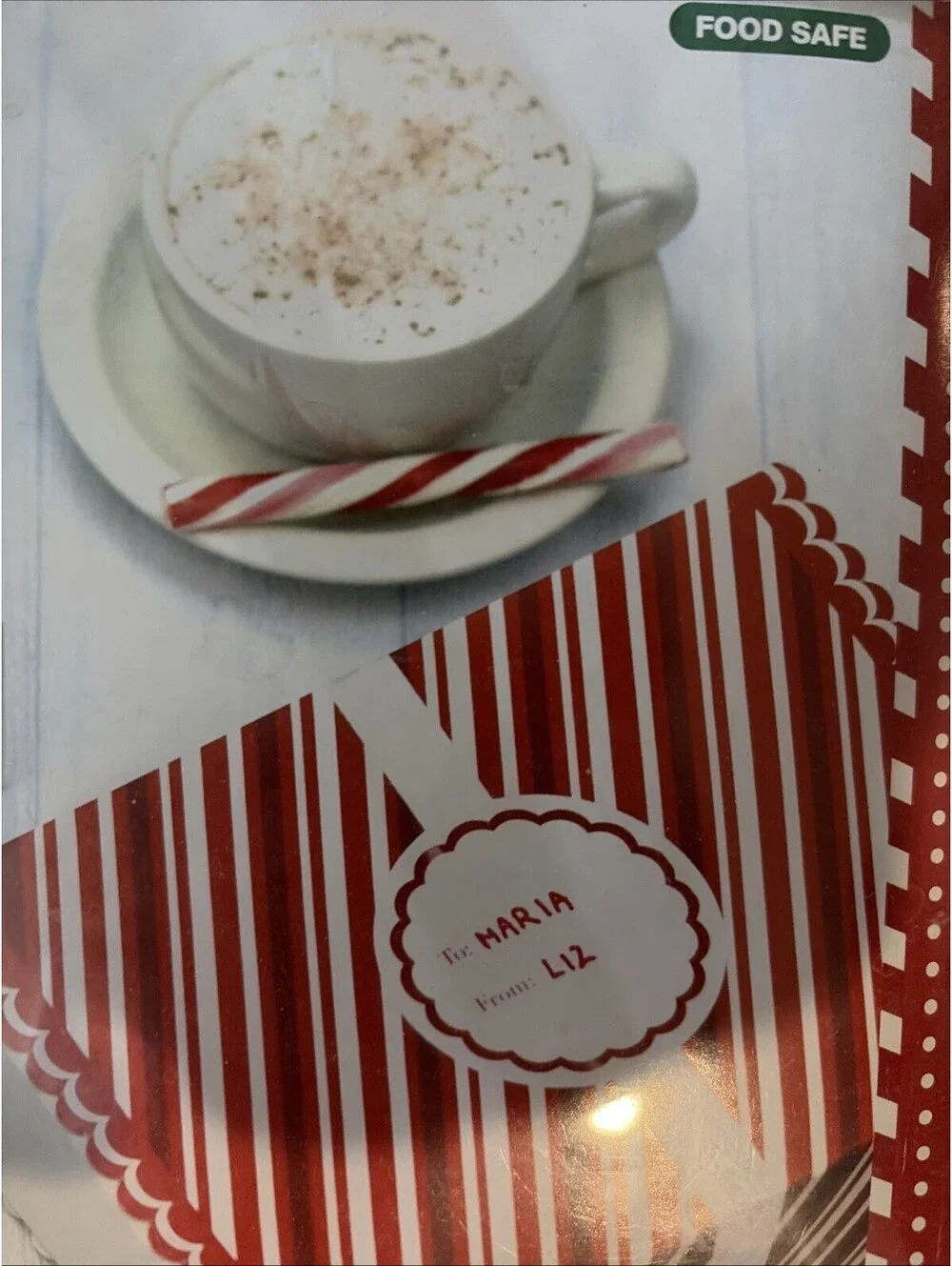 Candy Cane Red & White Striped Candy Cookie Boxes 8.75